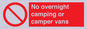 No overnight camping or camper vans